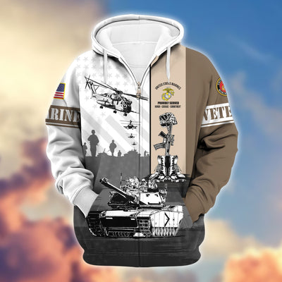 Premium US Veterans Zip Hoodie Gifts For Veterans Day