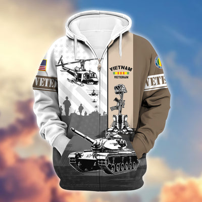 Premium US Veterans Zip Hoodie Gifts For Veterans Day