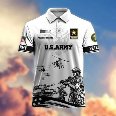 Premium US Veterans Polo Shirt, Gifts For Dad, Gifts For Husband