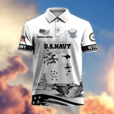 Premium US Veterans Polo Shirt, Gifts For Dad, Gifts For Husband