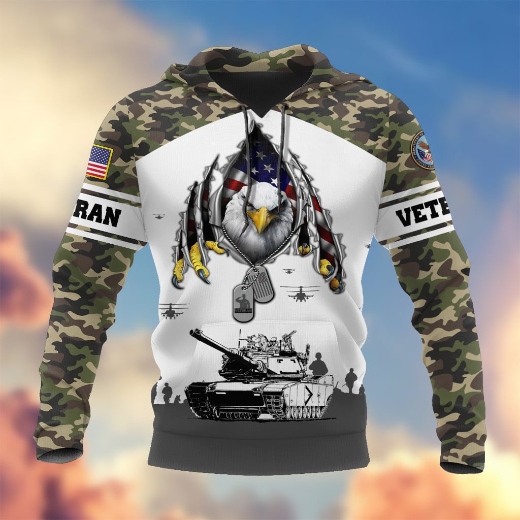 Premium Proudly Served US Veteran Hoodie, Gifts For Veterans Day, Gifts For Dad, Gifts For Husband