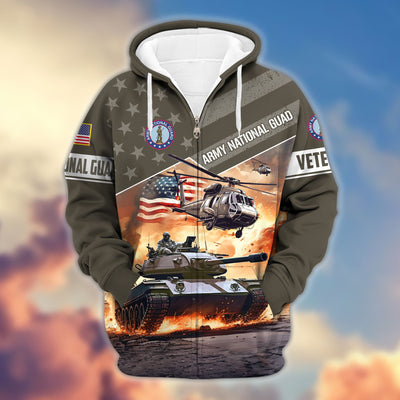 Premium Proudly Served US Veterans Zip Hoodie, Gifts For Veterans Day, Gifts For Dad, Gifts For Husband