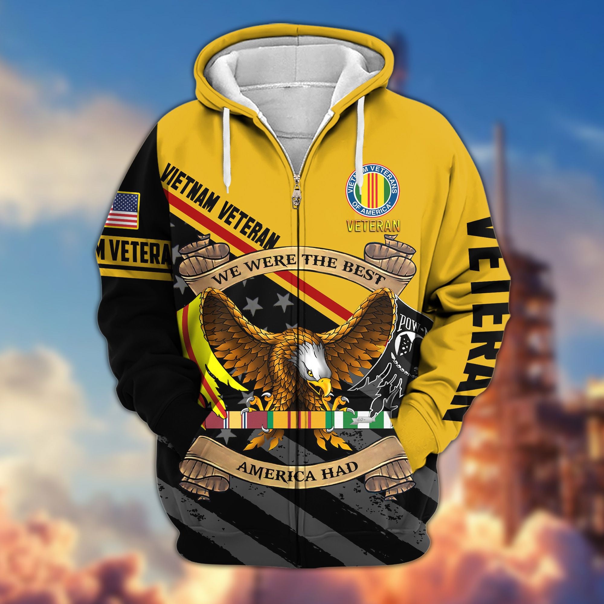 Premium All Gave Some Some Gave All US Veterans Zip Hoodie, Gifts For Veterans Day