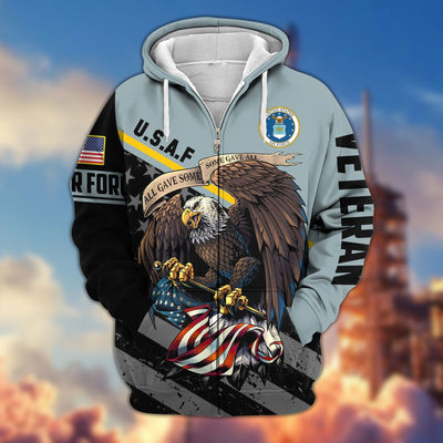 Premium All Gave Some Some Gave All US Veterans Zip Hoodie, Gifts For Veterans Day, Gifts For Dad, Gifts For Husband