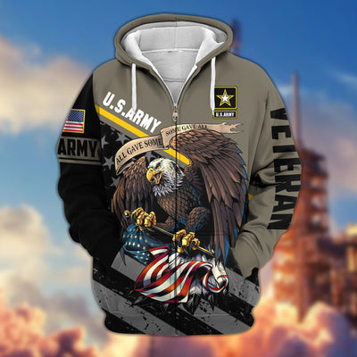 Premium All Gave Some Some Gave All US Veterans Zip Hoodie, Gifts For Veterans Day, Gifts For Dad, Gifts For Husband