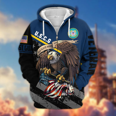 Premium All Gave Some Some Gave All US Veterans Zip Hoodie, Gifts For Veterans Day, Gifts For Dad, Gifts For Husband