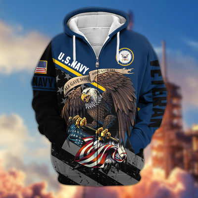 Premium All Gave Some Some Gave All US Veterans Zip Hoodie, Gifts For Veterans Day, Gifts For Dad, Gifts For Husband