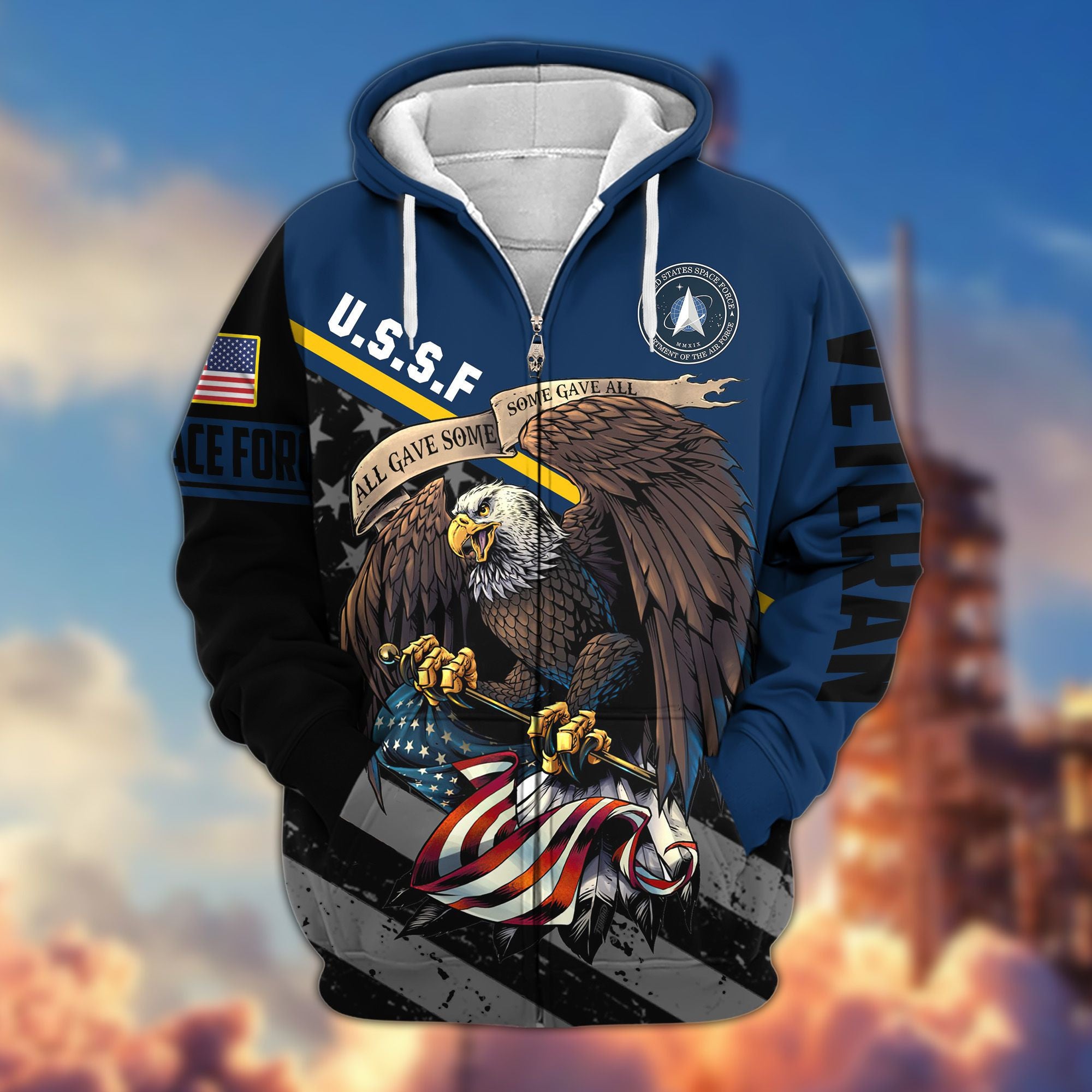 Premium All Gave Some Some Gave All US Veterans Zip Hoodie, Gifts For Veterans Day, Gifts For Dad, Gifts For Husband