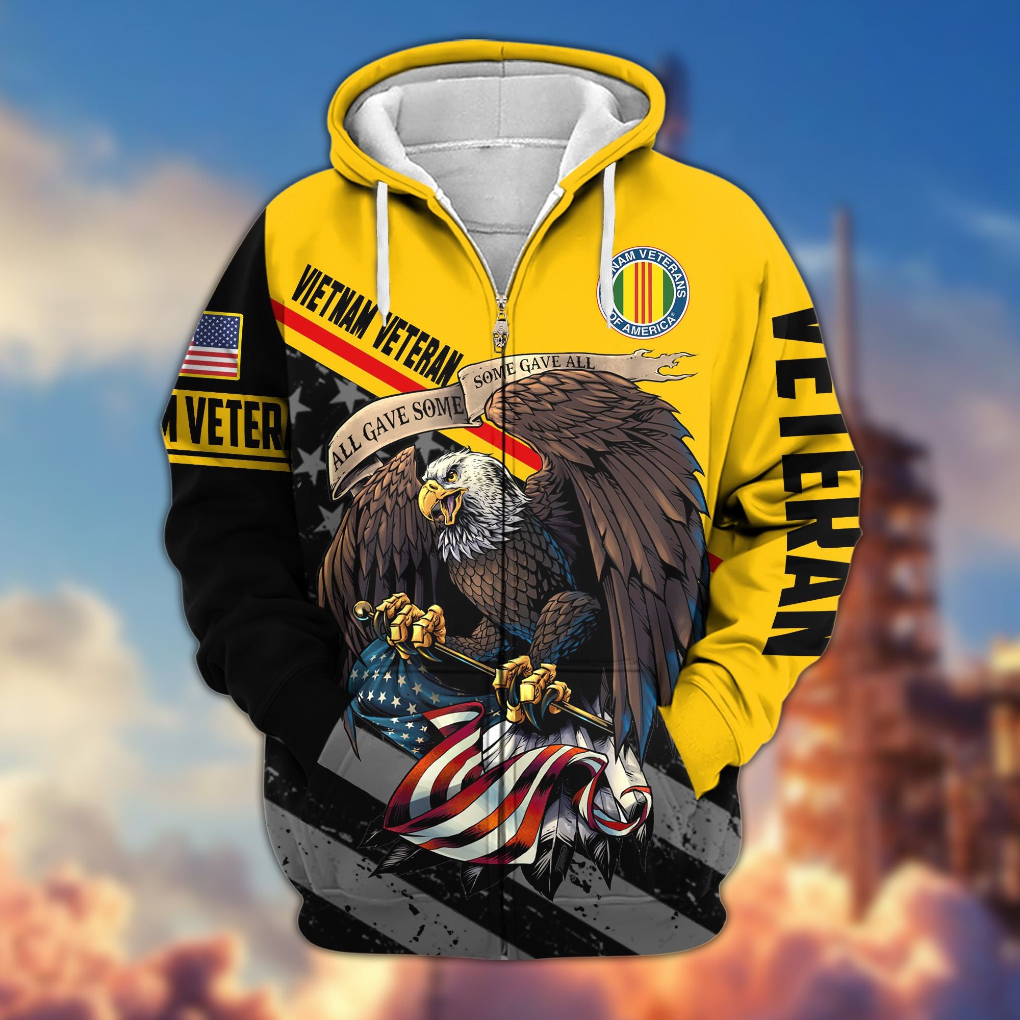 Premium All Gave Some Some Gave All US Veterans Zip Hoodie, Gifts For Veterans Day, Gifts For Dad, Gifts For Husband