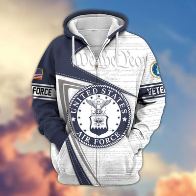 Premium Proudly Served US Veterans Zip Hoodie, Gifts For Veterans Day, Gifts For Dad, Gifts For Husband