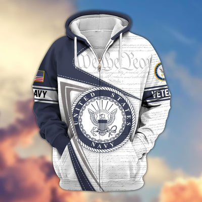 Premium Proudly Served US Veterans Zip Hoodie, Gifts For Veterans Day, Gifts For Dad, Gifts For Husband