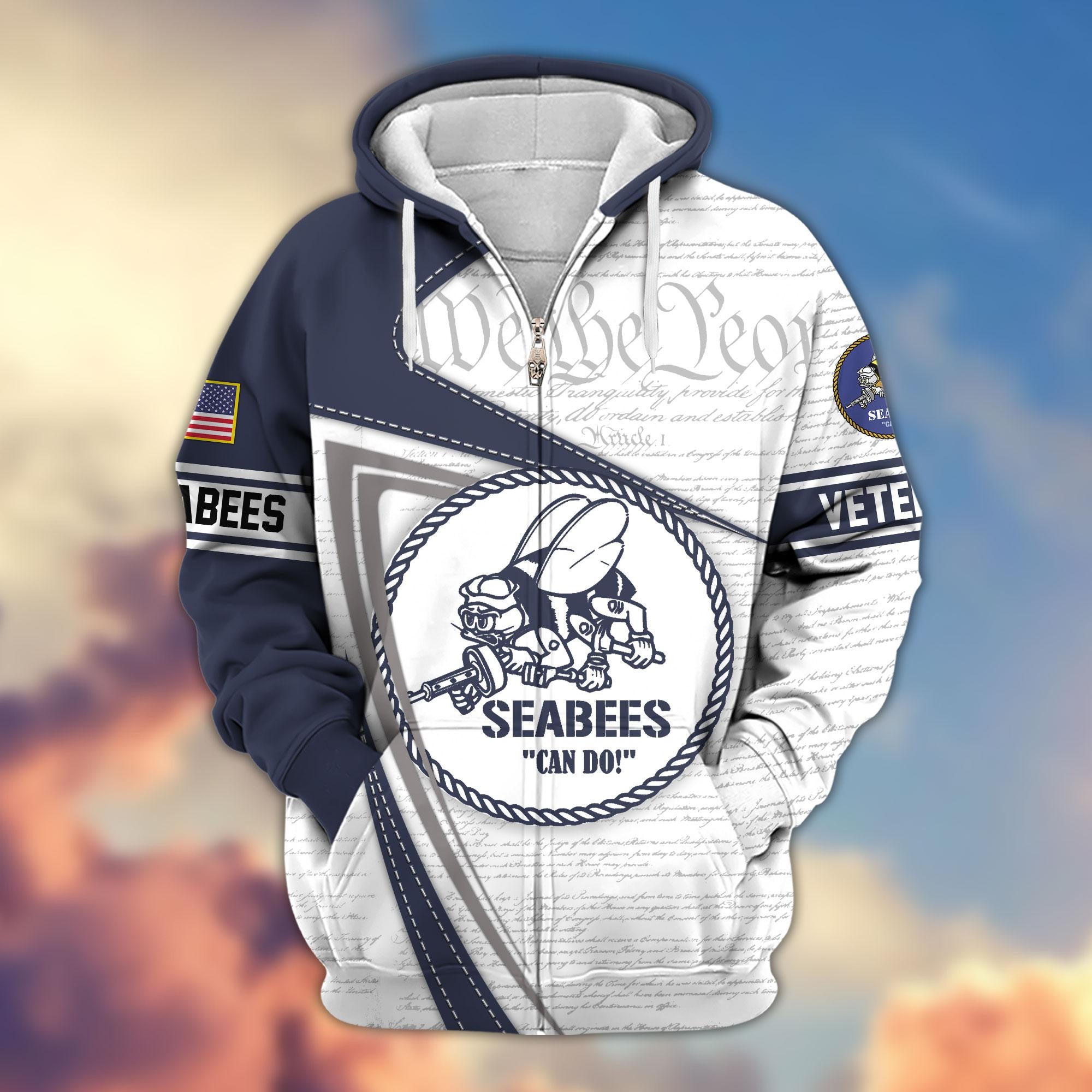 Premium Proudly Served US Veterans Zip Hoodie, Gifts For Veterans Day, Gifts For Dad, Gifts For Husband