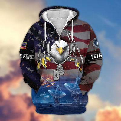 Premium US Veterans Zip Hoodie, Gifts For Veterans Day, Gifts For US Veterans