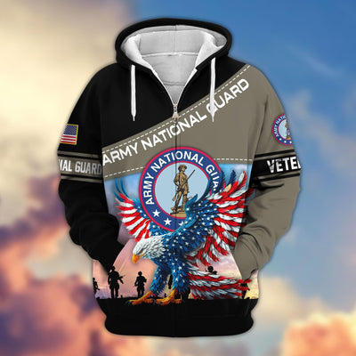 Premium US Veterans Zip Hoodie, Gifts For Veterans Day, Gifts For US Veterans