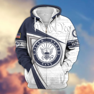 Premium US Veterans Zip Hoodie, Gifts For US Veterans, Gifts For Veterans Day, Gifts For Father's Day
