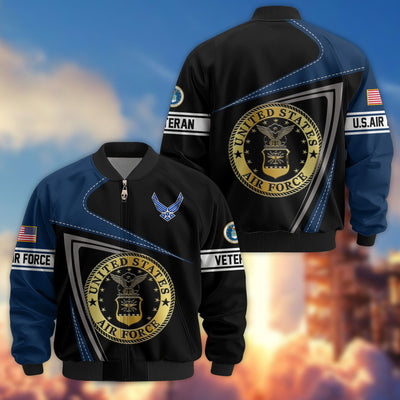 Premium US Veterans Bomber Jacket, Gifts For US Veterans, Gifts For Veterans Day