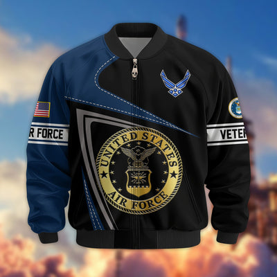 Premium US Veterans Bomber Jacket, Gifts For US Veterans, Gifts For Veterans Day