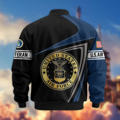 Premium US Veterans Bomber Jacket, Gifts For US Veterans, Gifts For Veterans Day