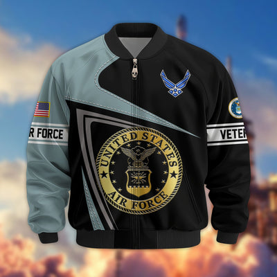 Premium US Veterans Bomber Jacket, Gifts For US Veterans, Gifts For Veterans Day