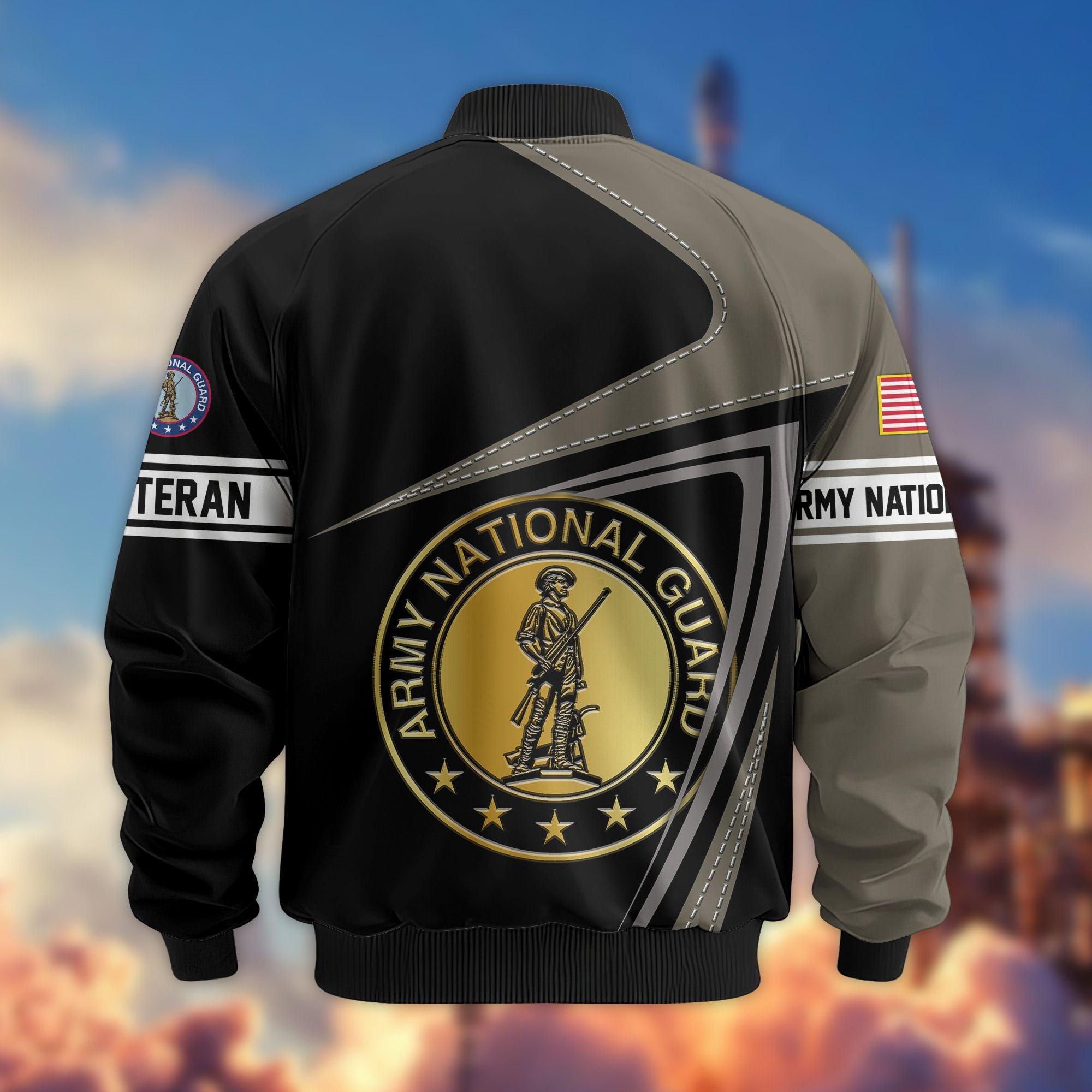 Premium US Veterans Bomber Jacket, Gifts For US Veterans, Gifts For Veterans Day