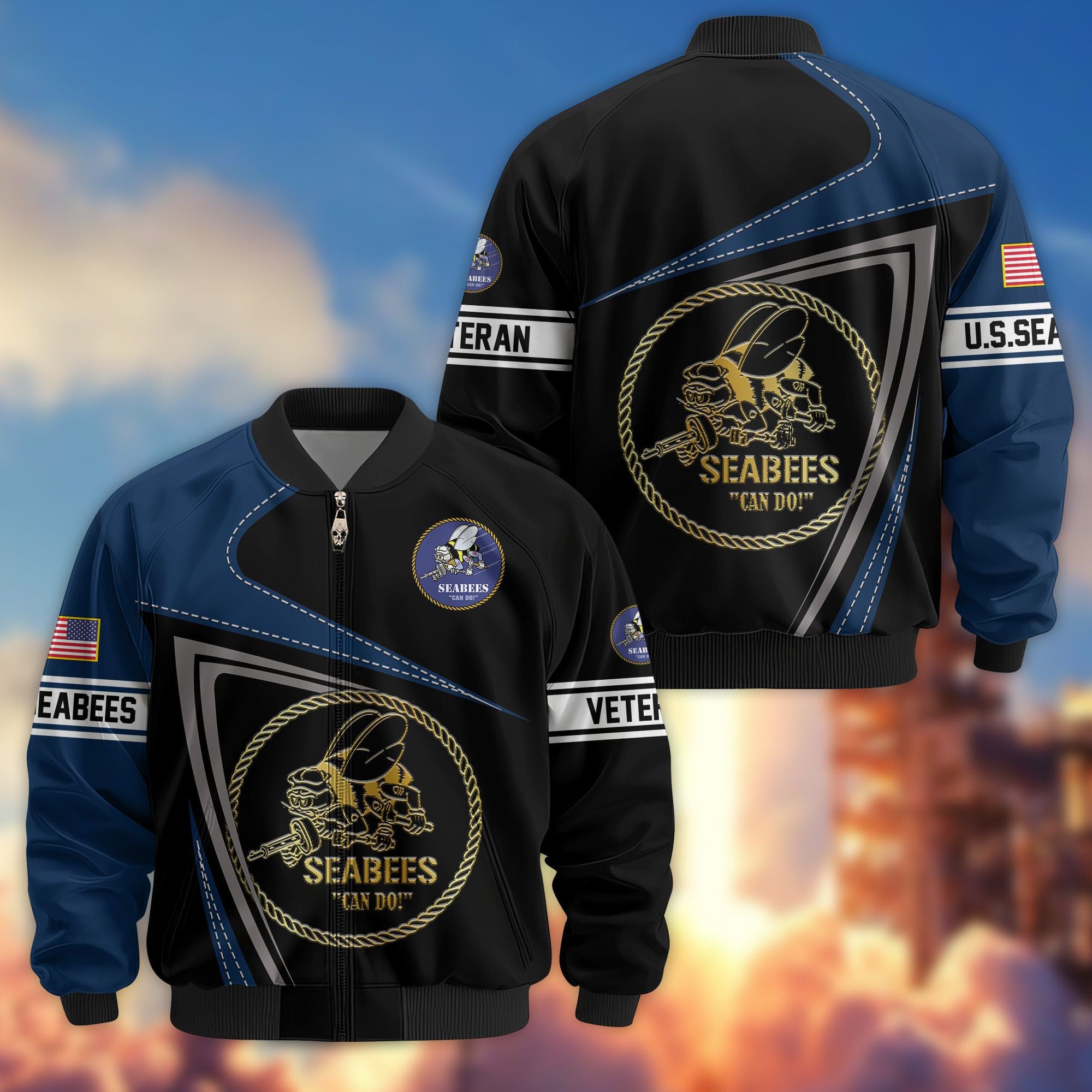 Premium US Veterans Bomber Jacket, Gifts For US Veterans, Gifts For Veterans Day
