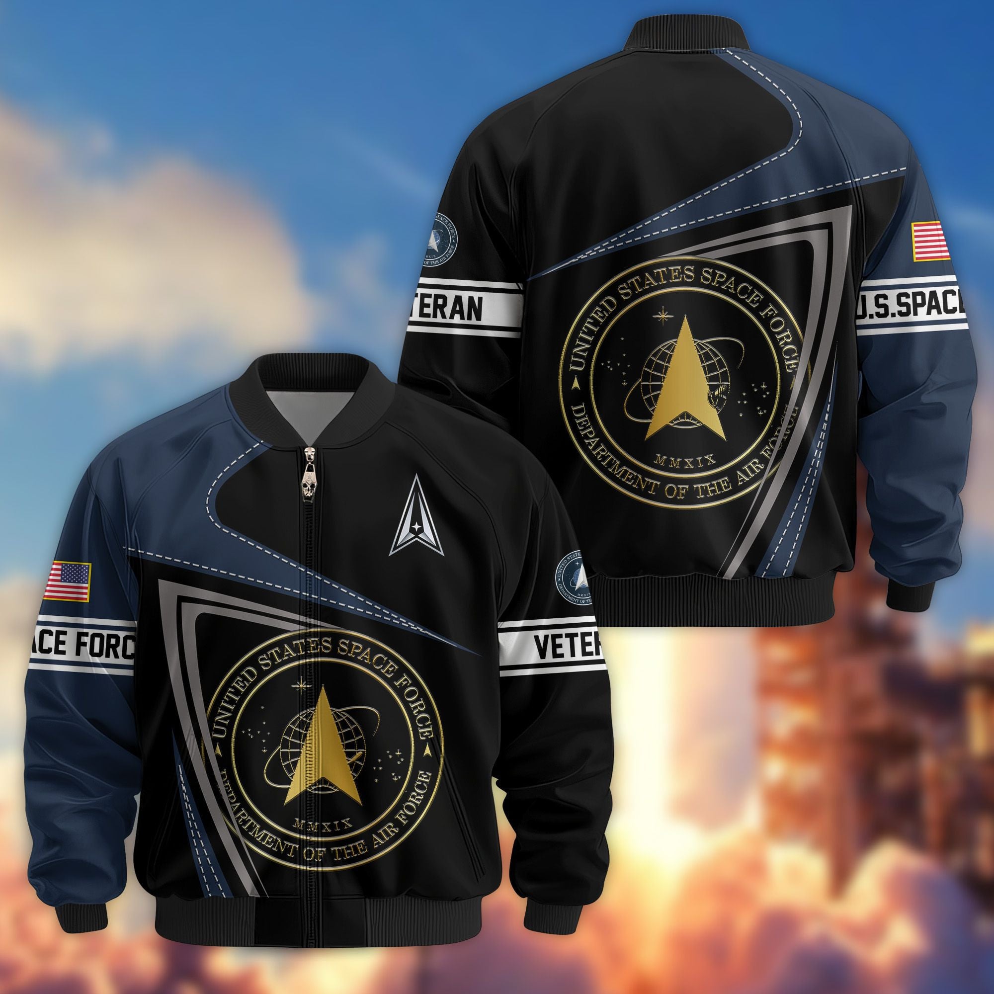Premium US Veterans Bomber Jacket, Gifts For US Veterans, Gifts For Veterans Day