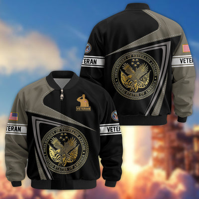Premium US Veterans Bomber Jacket, Gifts For US Veterans, Gifts For Veterans Day