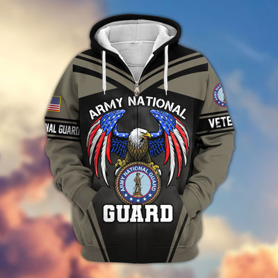 Premium US Veterans Zip Hoodie, Gifts For US Veterans, Gifts For Veterans Day, Gifts For Father's Day