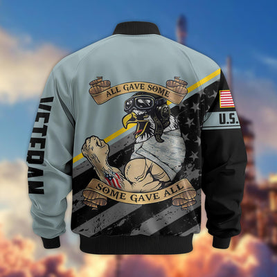 Premium US Veterans Bomber Jacket, Gifts For US Veterans, Gifts For Veterans Day
