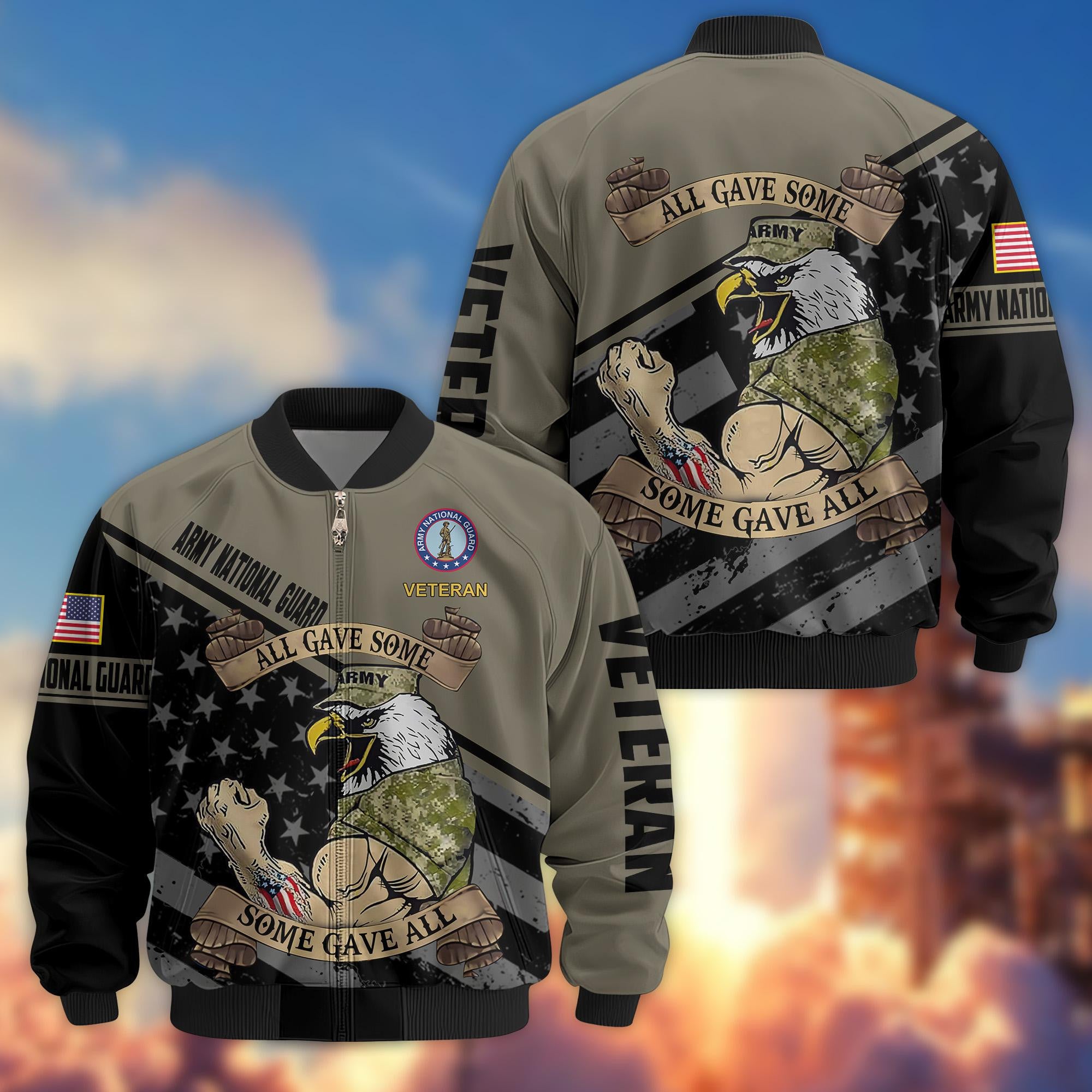 Premium US Veterans Bomber Jacket, Gifts For US Veterans, Gifts For Veterans Day