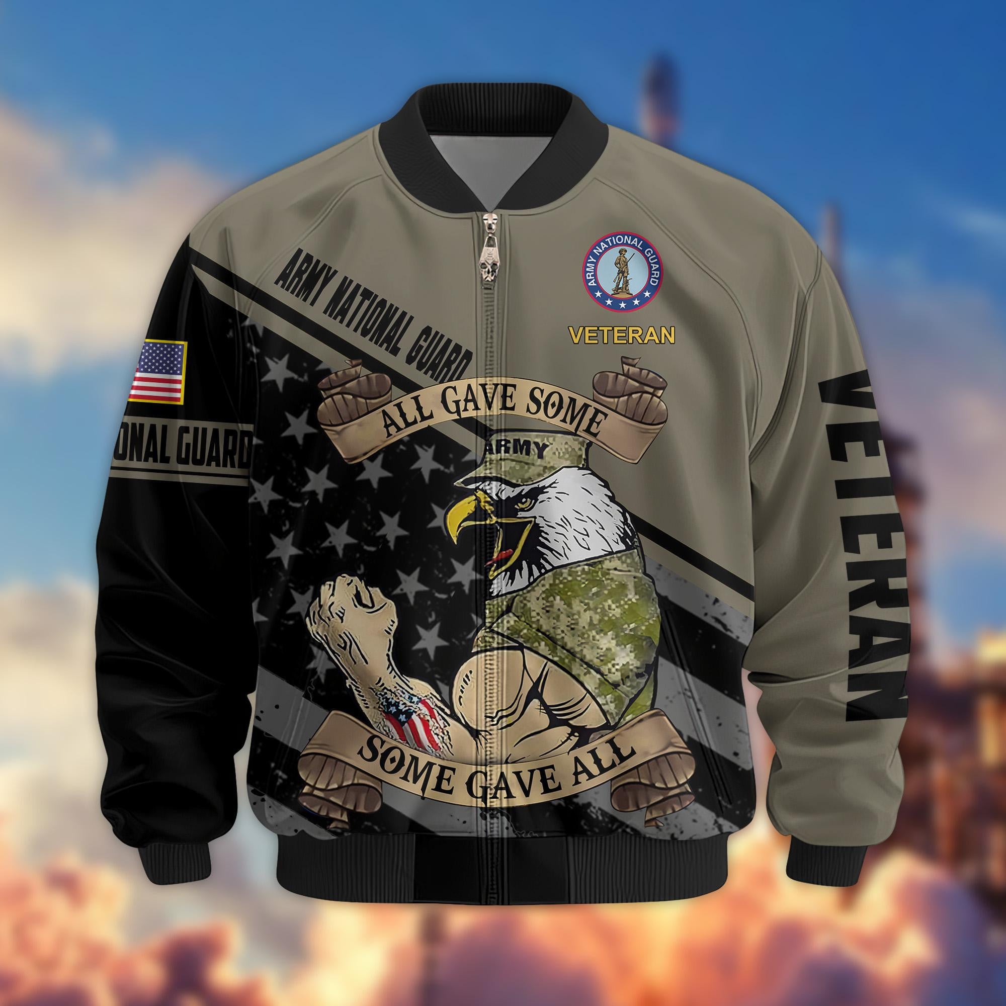 Premium US Veterans Bomber Jacket, Gifts For US Veterans, Gifts For Veterans Day