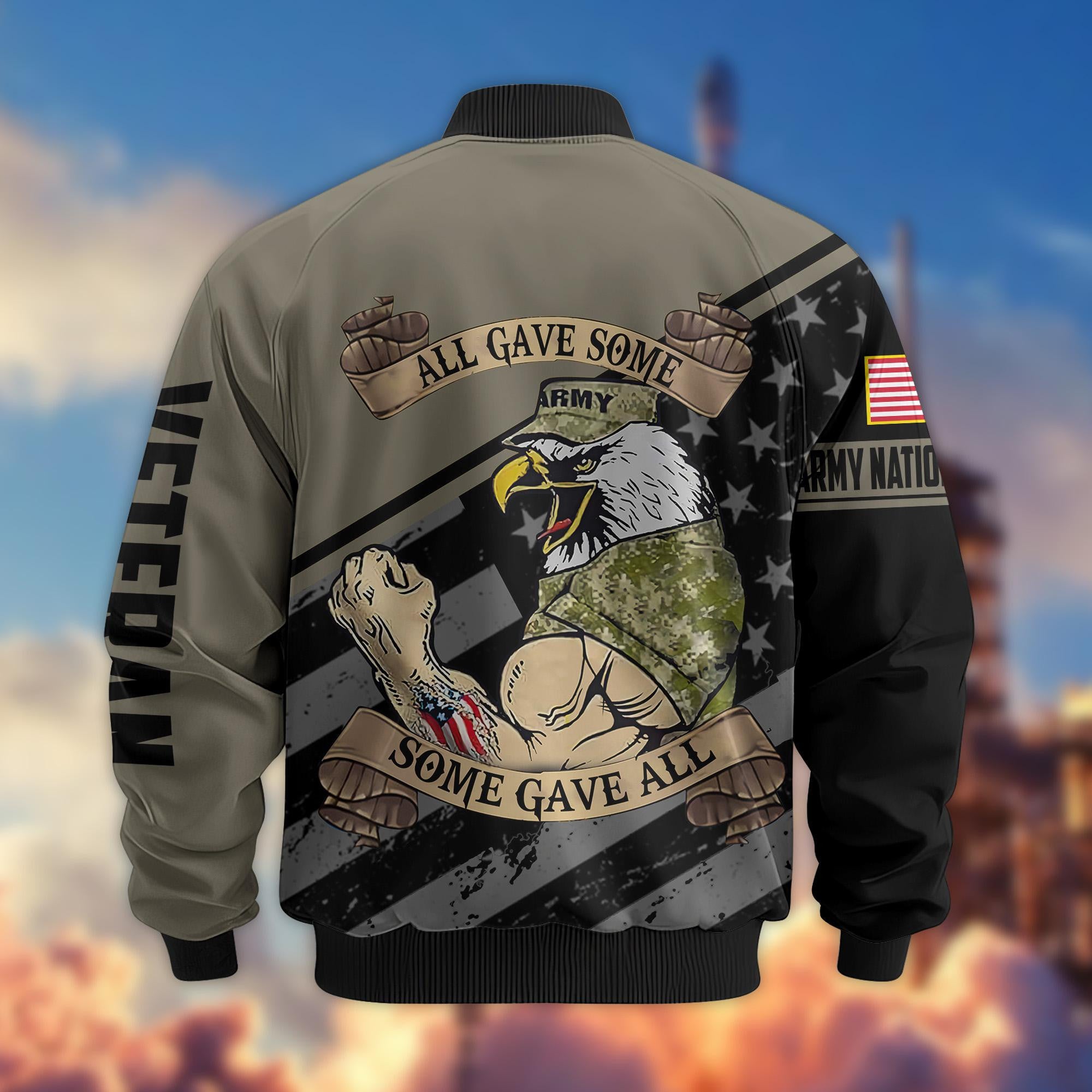 Premium US Veterans Bomber Jacket, Gifts For US Veterans, Gifts For Veterans Day