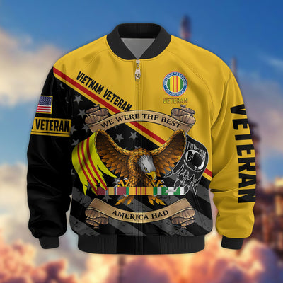 Premium US Veterans Bomber Jacket, Gifts For US Veterans, Gifts For Veterans Day