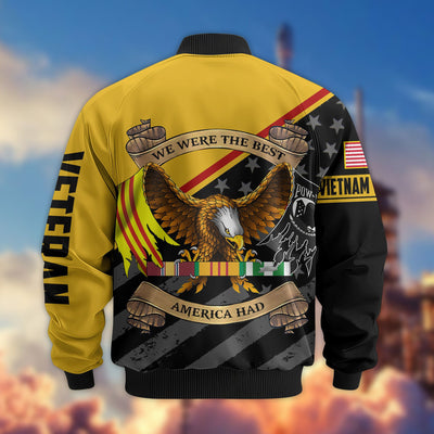 Premium US Veterans Bomber Jacket, Gifts For US Veterans, Gifts For Veterans Day