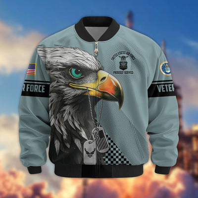 Premium US Veterans Bomber Jacket, Gifts For US Veterans, Gifts For Veterans Day
