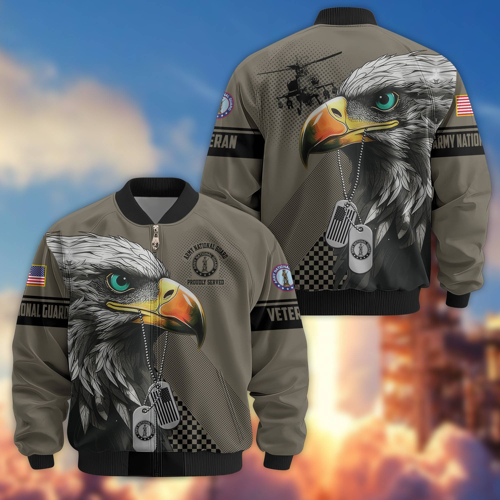 Premium US Veterans Bomber Jacket, Gifts For US Veterans, Gifts For Veterans Day