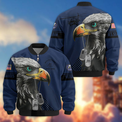 Premium US Veterans Bomber Jacket, Gifts For US Veterans, Gifts For Veterans Day