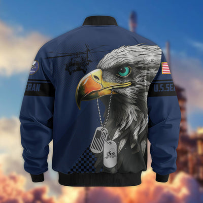 Premium US Veterans Bomber Jacket, Gifts For US Veterans, Gifts For Veterans Day