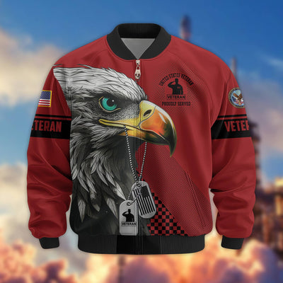 Premium US Veterans Bomber Jacket, Gifts For US Veterans, Gifts For Veterans Day
