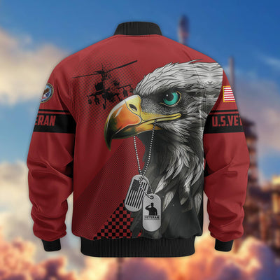 Premium US Veterans Bomber Jacket, Gifts For US Veterans, Gifts For Veterans Day