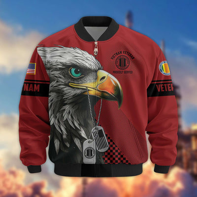 Premium US Veterans Bomber Jacket, Gifts For US Veterans, Gifts For Veterans Day