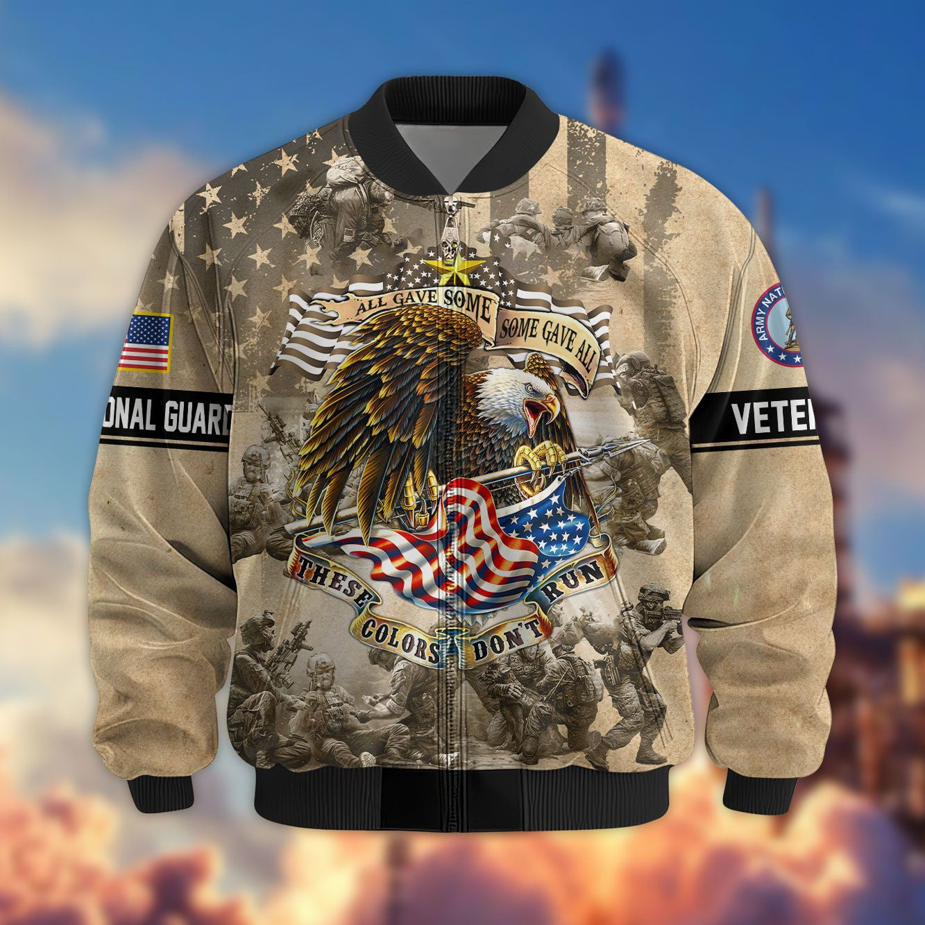 Premium US Veterans Bomber Jacket, Gifts For US Veterans, Gifts For Veterans Day