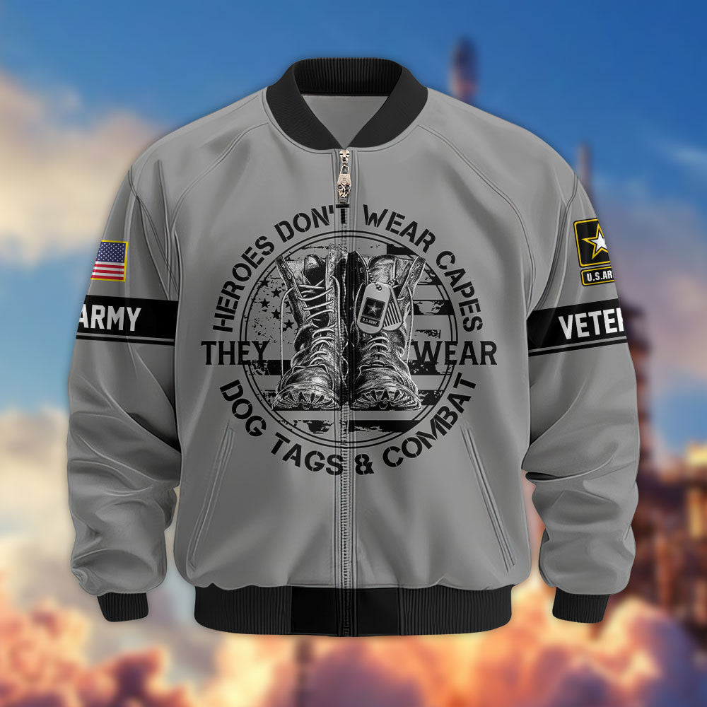 Premium US Veterans Bomber Jacket, Gifts For US Veterans