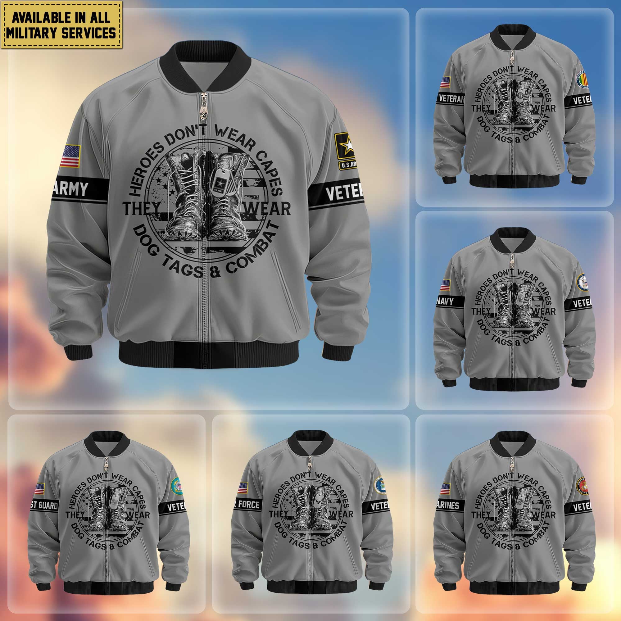 Premium US Veterans Bomber Jacket, Gifts For US Veterans