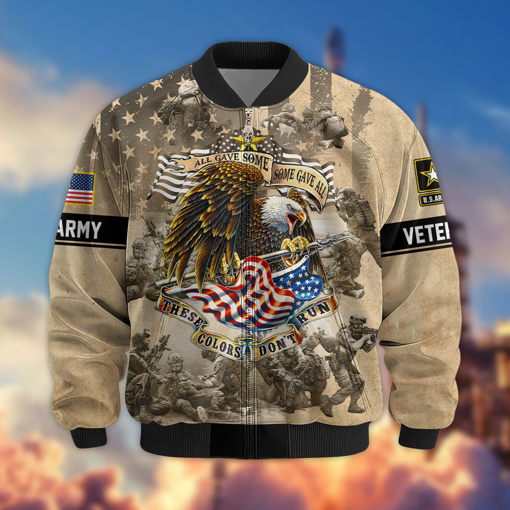 Premium US Veterans Bomber Jacket, Gifts For US Veterans, Gifts For Veterans Day