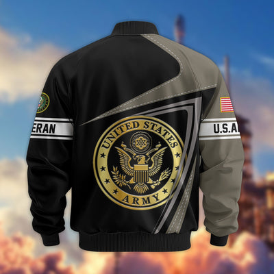 Premium US Veterans Bomber Jacket, Gifts For US Veterans, Gifts For Veterans Day