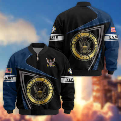 Premium US Veterans Bomber Jacket, Gifts For US Veterans, Gifts For Veterans Day
