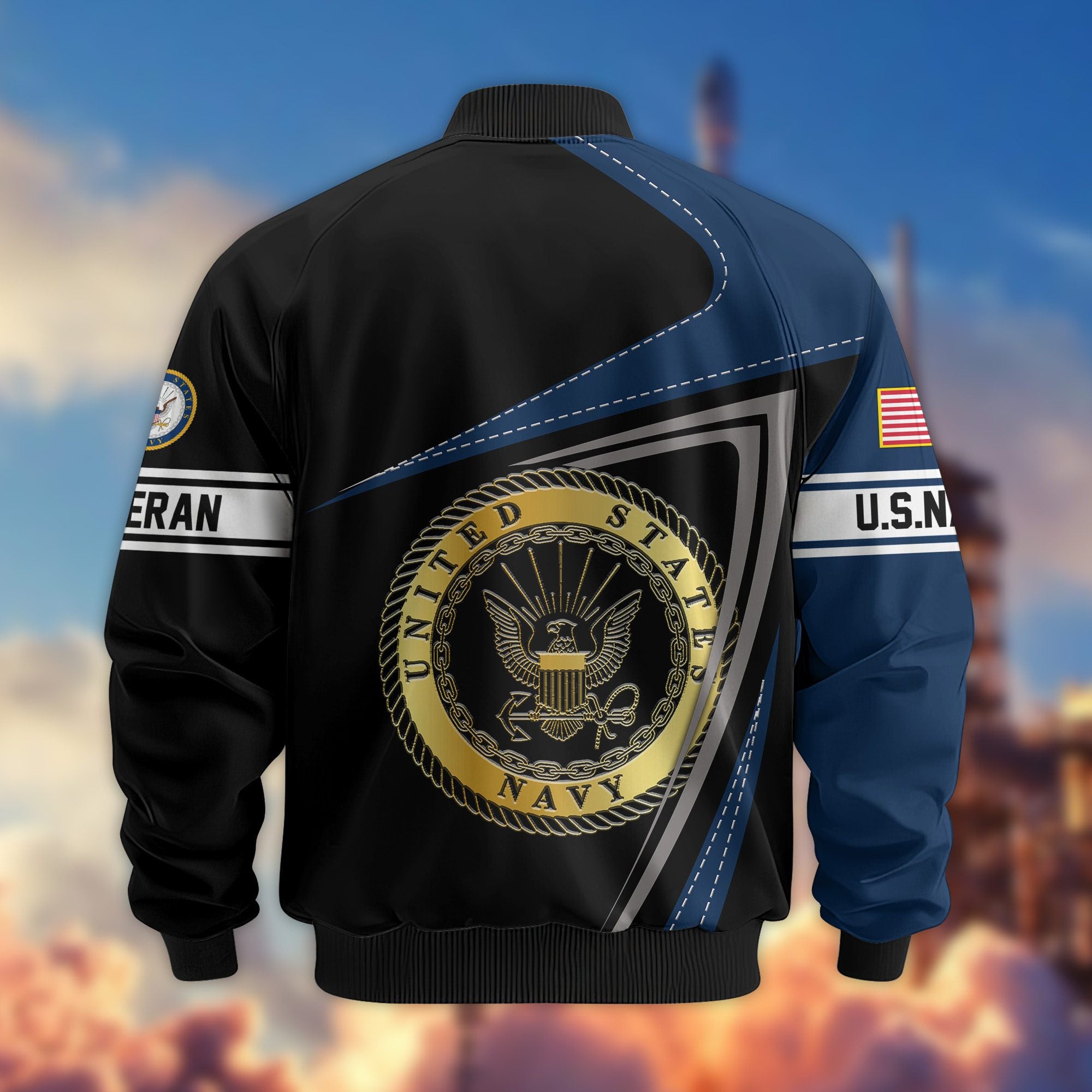 Premium US Veterans Bomber Jacket, Gifts For US Veterans, Gifts For Veterans Day