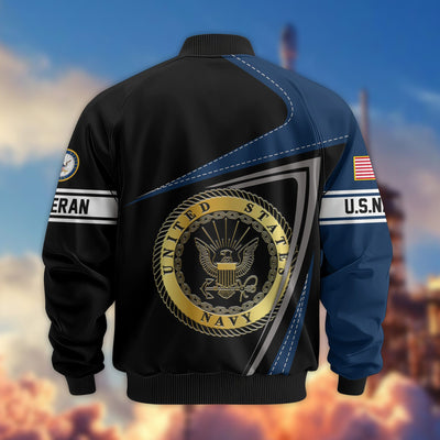Premium US Veterans Bomber Jacket, Gifts For US Veterans, Gifts For Veterans Day