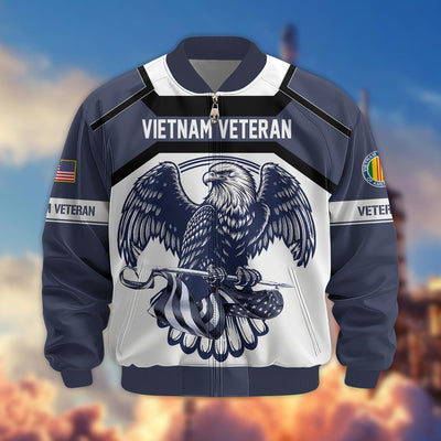Premium US Veterans Bomber Jacket, Gifts For US Veterans, Gifts For Veterans Day